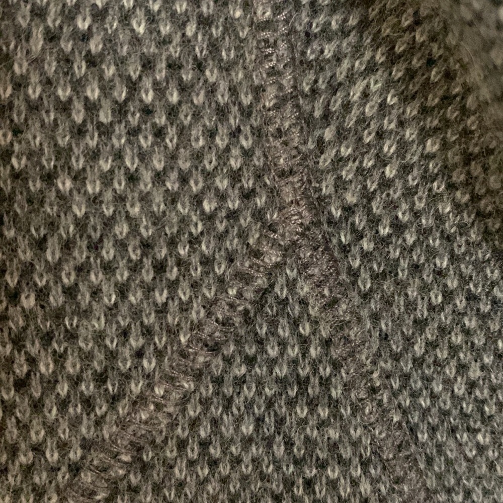 Prana grey wool blend long sleeve sweater with wide neck with buttons Size M - Picture 3 of 10